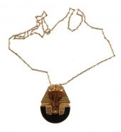 14K YELLOW GOLD KING TUT PENDA