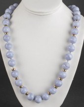 14K YELLOW GOLD & LACE AGATE B