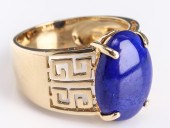 14K YELLOW GOLD & LAPIS LAZULI