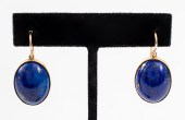 14K YELLOW GOLD LAPIS LAZULI O