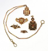 14K YELLOW GOLD, LOT OF MASONI