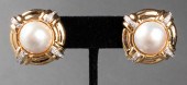 14K YELLOW GOLD MABE PEARL & D
