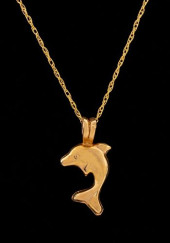 14K YELLOW GOLD MINI-DOLPHIN M