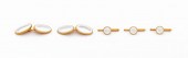 14K YELLOW GOLD MOTHER-OF-PEAR