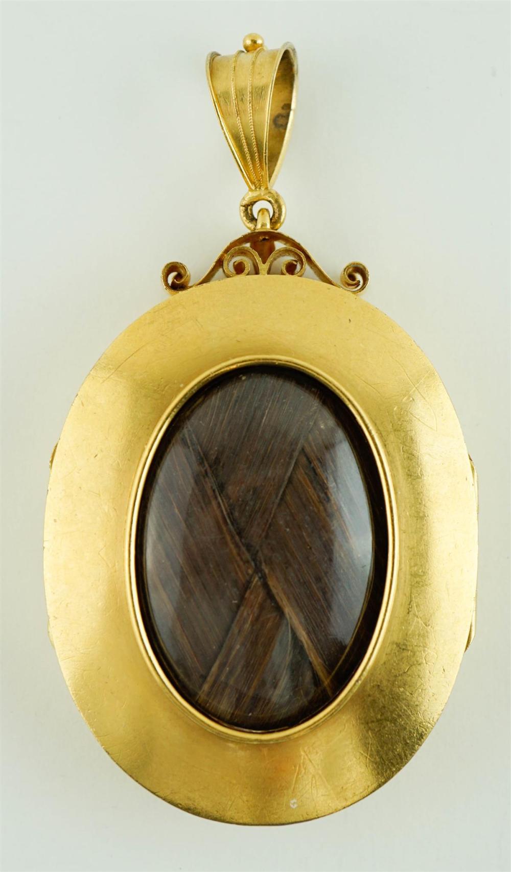 14K YELLOW GOLD MOURNING PENDANT14K