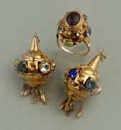 14K YELLOW GOLD MULTI-STONE RI