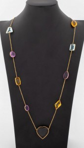 14K YELLOW GOLD MULTICOLORED G