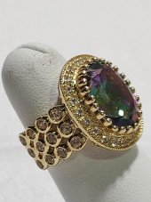 14K YELLOW GOLD MYSTIC TOPAZ A