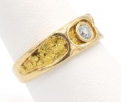 14K YELLOW GOLD, NATURAL NUGGE