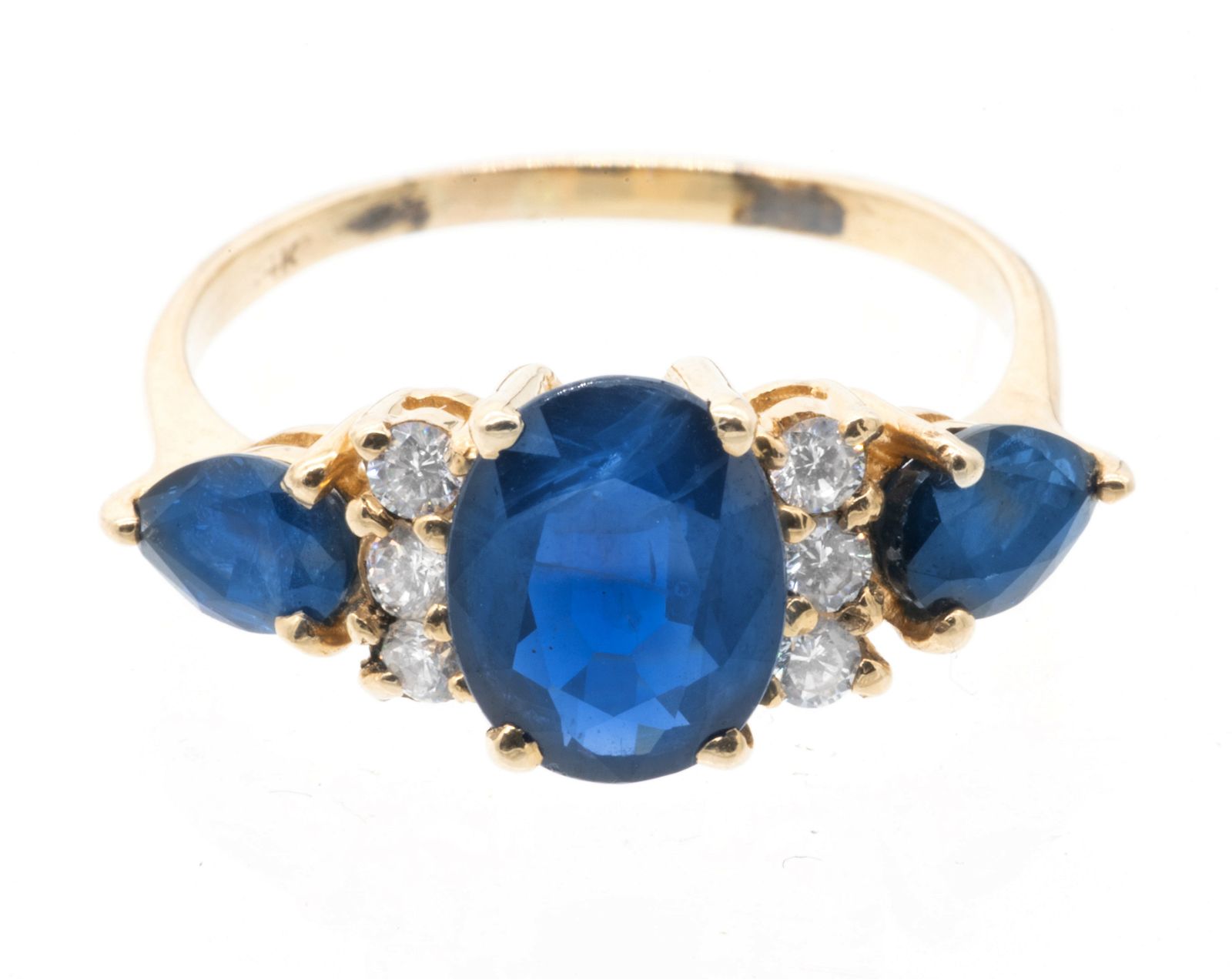 14K YELLOW GOLD, NATURAL SAPPHIRE