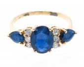 14K YELLOW GOLD, NATURAL SAPPH