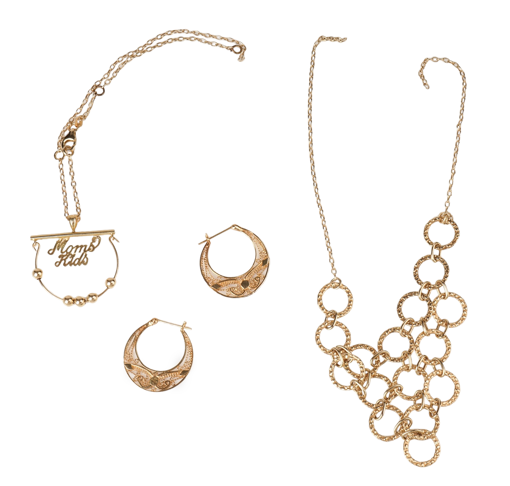 14K Yellow Gold Necklace, Charm and