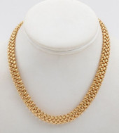 14K YELLOW GOLD NECKLACE WITH