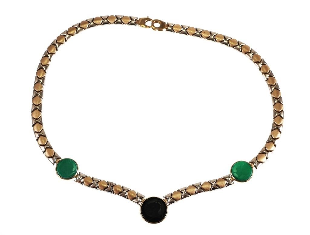 14K YELLOW GOLD ONYX INTAGLIO
