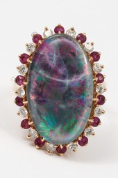 14K YELLOW GOLD , OPAL TRIPLET