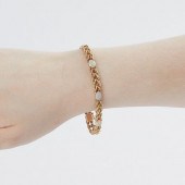 14K YELLOW GOLD & OPAL BRACELE