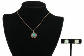 14K yellow gold opal earrings