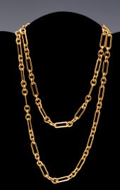 14K YELLOW GOLD OPEN LINK CHAI
