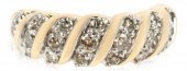 14K YELLOW GOLD PALE BROWN DIA
