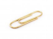 14K YELLOW GOLD PAPERCLIP FORM