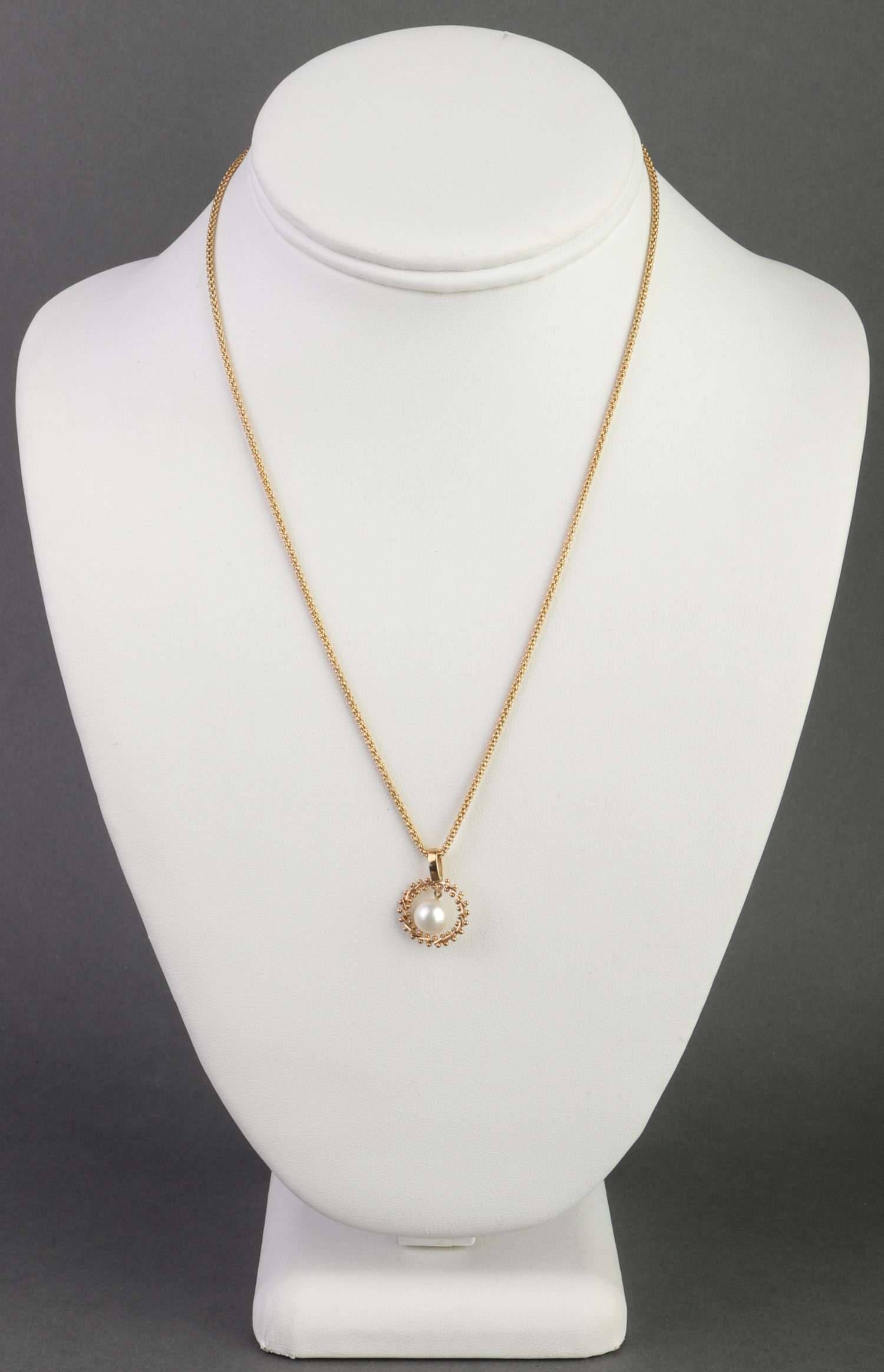 14K YELLOW GOLD PEARL PENDANT W
