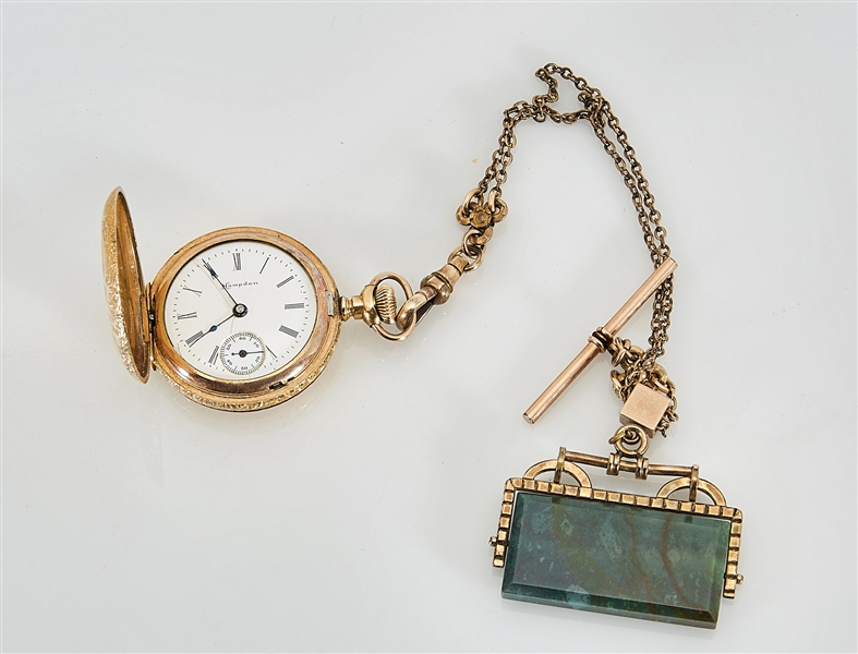 14k yellow gold pocket watch and