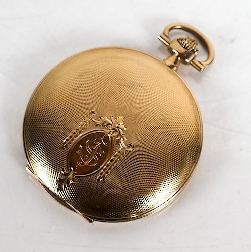 14K YELLOW GOLD POCKET WATCH,