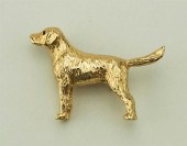 14K YELLOW GOLD RETRIEVER PIN1