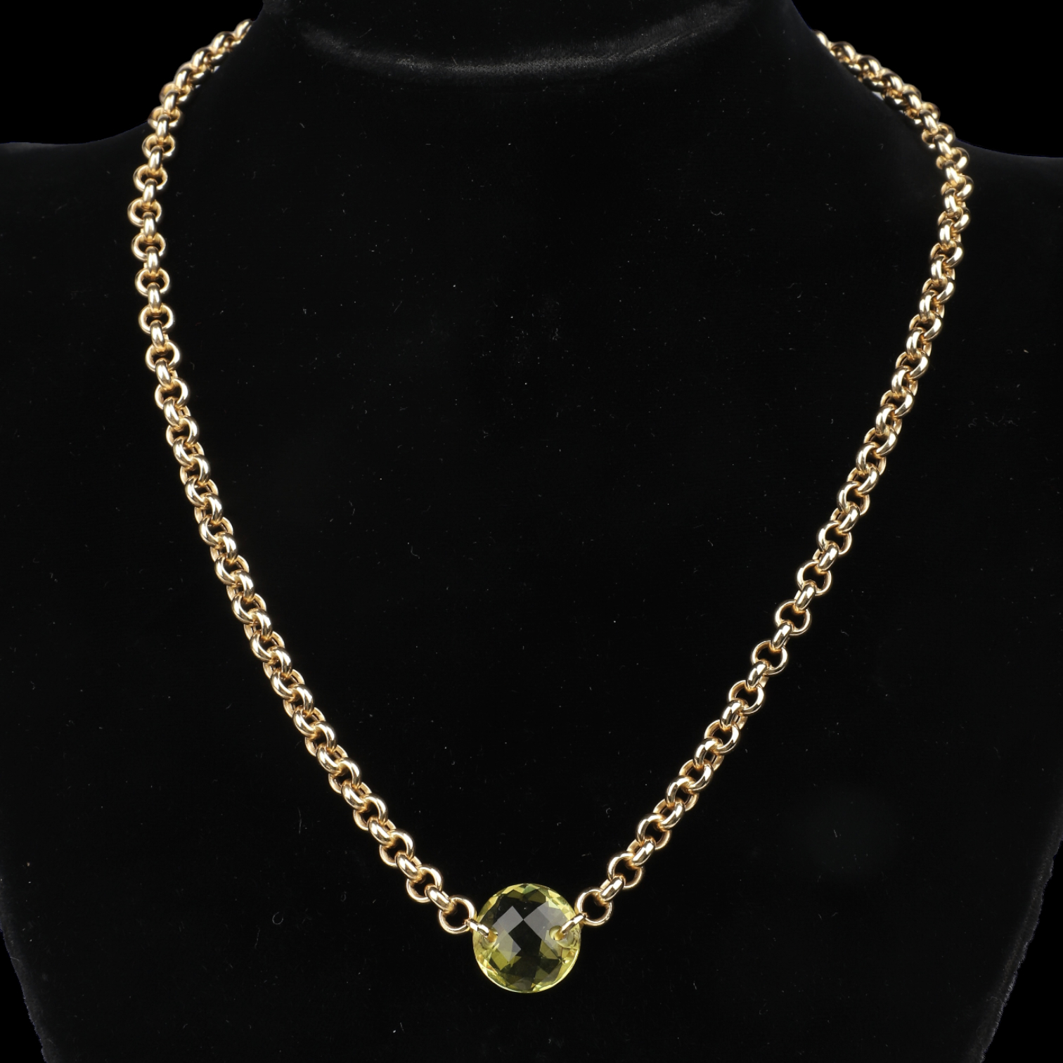 14K Yellow Gold Rolo Link Lemon
