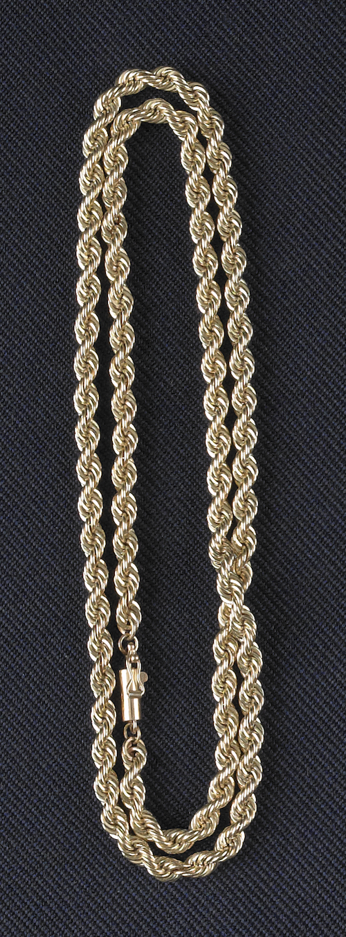 14K yellow gold rope chain. ?