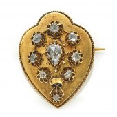 14K YELLOW GOLD & ROSE-CUT DIA