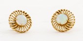 14K YELLOW GOLD ROUND OPAL OPE