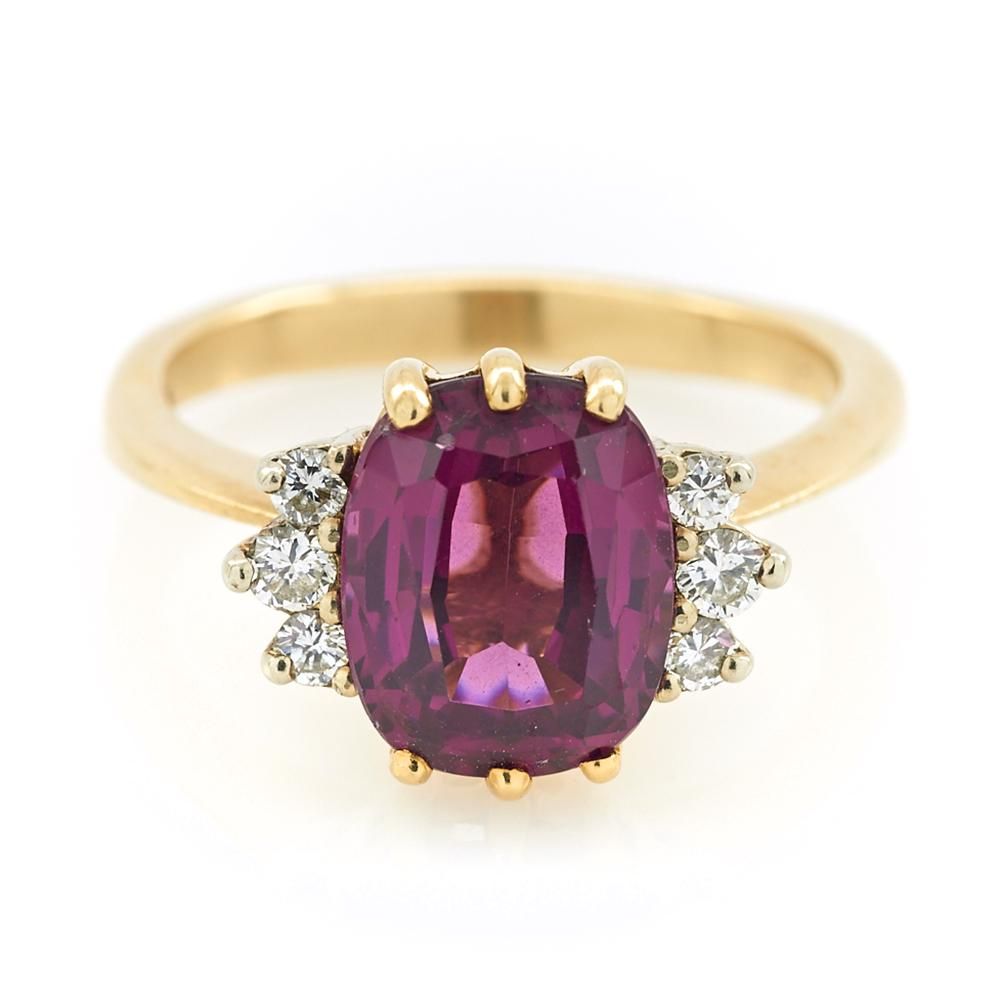 14K YELLOW GOLD, RUBELLITE &