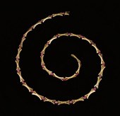 14K YELLOW GOLD & RUBY NECKLAC