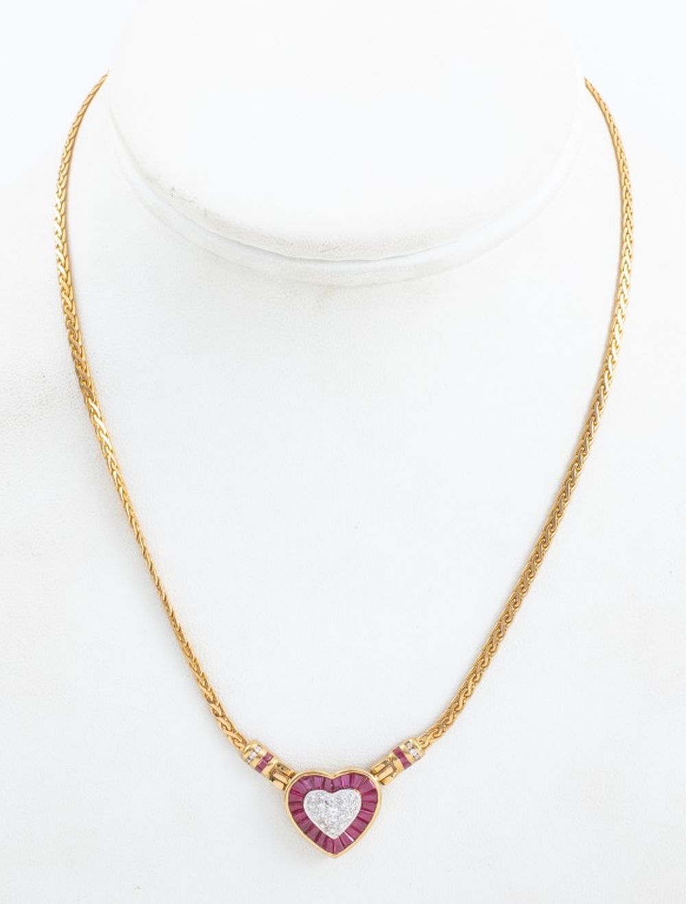 14K YELLOW GOLD RUBY & DIAMOND