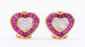 14K YELLOW GOLD RUBY & DIAMOND