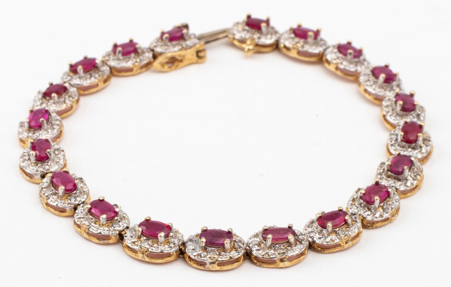 14K YELLOW GOLD RUBY & DIAMOND