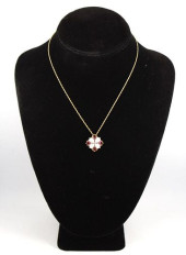 14K YELLOW GOLD RUBY AND FIRE