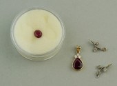 14K YELLOW GOLD RUBY AND DIAMO