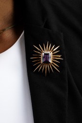 14K YELLOW GOLD & SAPPHIRE STA
