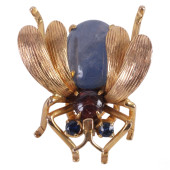 14K YELLOW GOLD SAPPHIRE GEMST