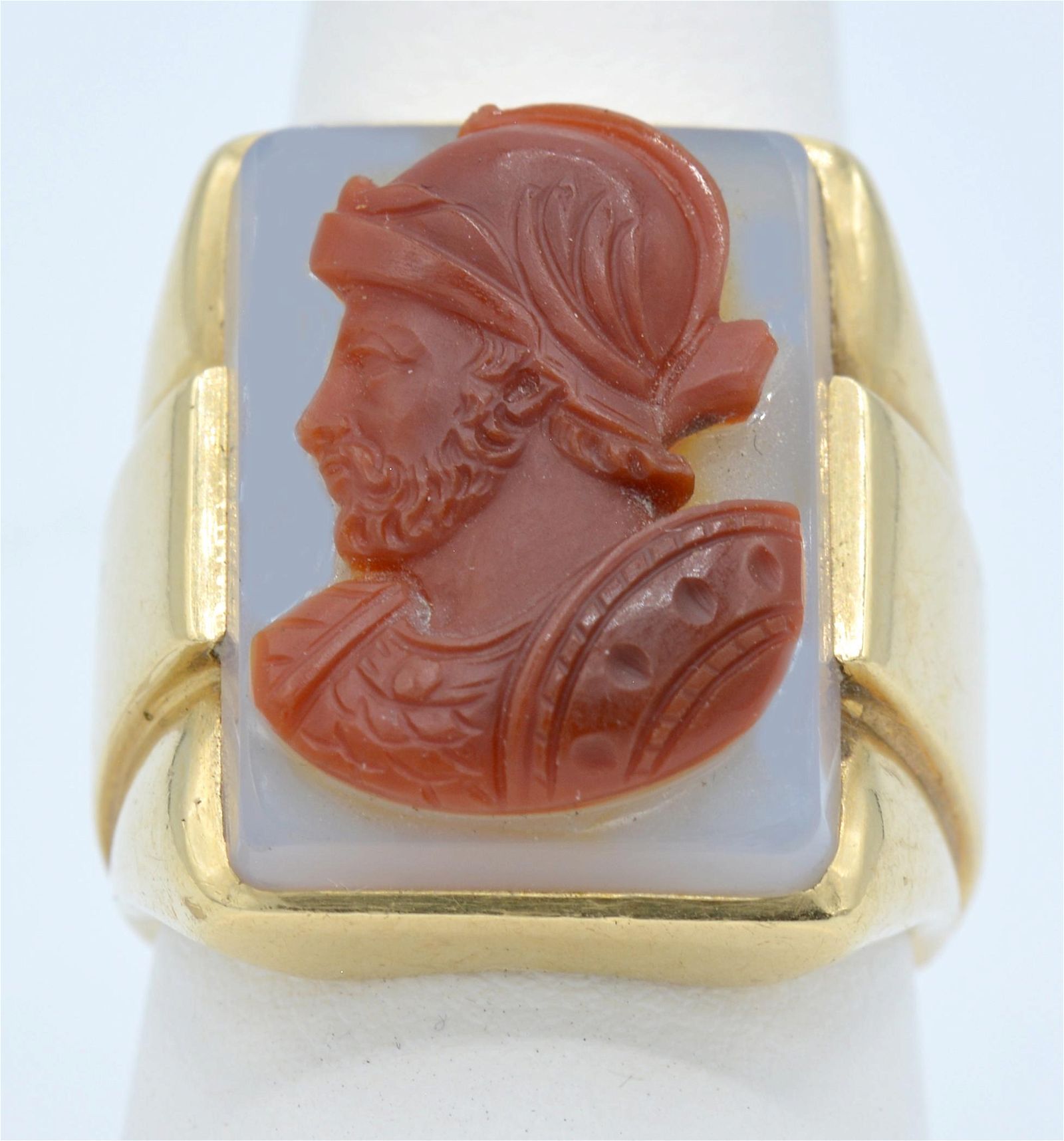 14K YELLOW GOLD SIGNET RING WITH