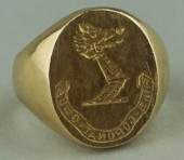 14K YELLOW GOLD SIGNET RING14K