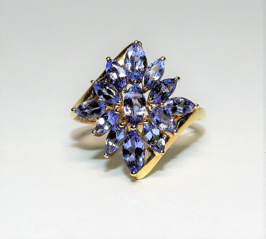 14K YELLOW GOLD SIMULATED LILAC