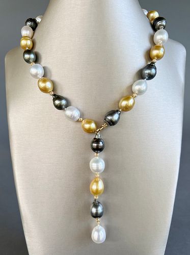 14K YELLOW GOLD SOUTH SEA PEARL