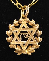 14K YELLOW GOLD STAR OF DAVID