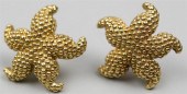 14K YELLOW GOLD STARFISH EARRI