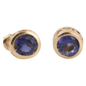 14K YELLOW GOLD TANZANITE GEMS
