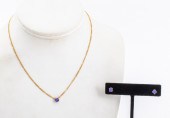 14K YELLOW GOLD TANZANITE JEWE