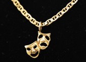 14K YELLOW GOLD THEATER MASKS
